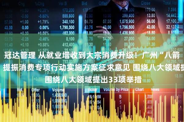 冠达管理 从就业增收到大宗消费升级！广州“八箭齐发”促消费 提振消费专项行动实施方案征求意见 围绕八大领域提出33项举措